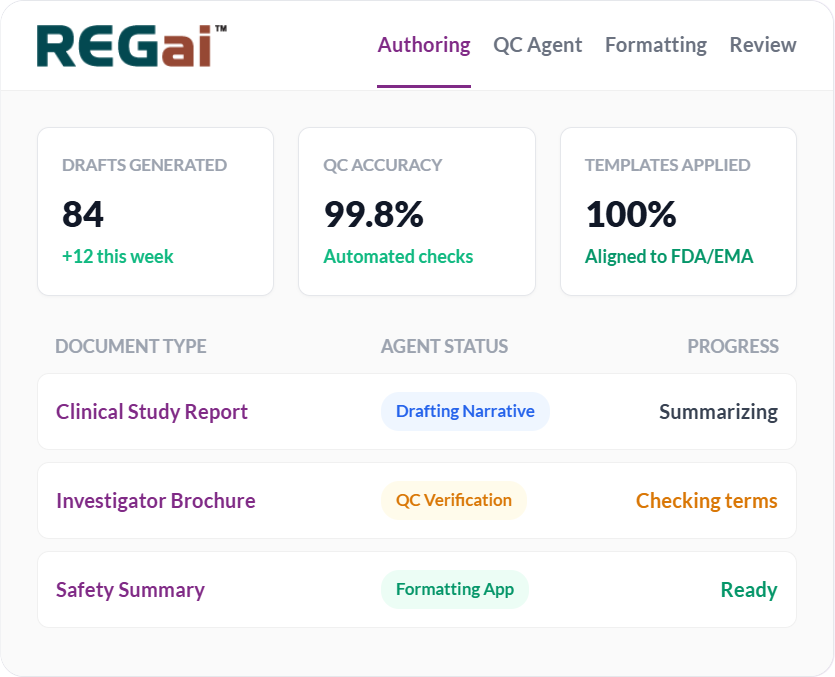 REGai-Medical-Writing-app-mock